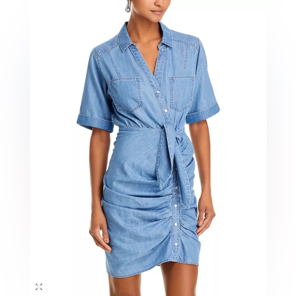 Veronica Beard Light Blue Denim Shirt Dress